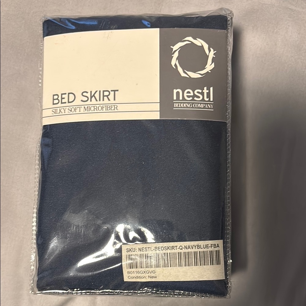 Nestl Navy Blue Bed Skirt